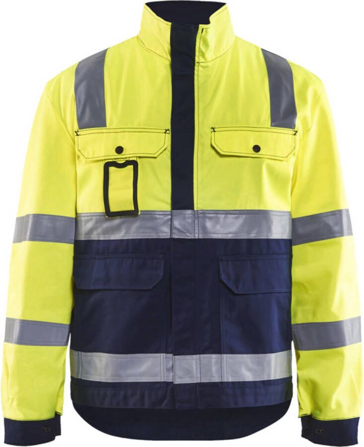 Blåkläder 4023-1804 Jack Ongevoerd High Vis Geel Marineblauw maat XS