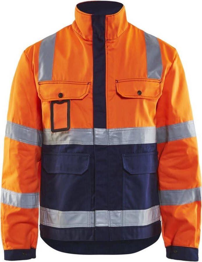 Blåkläder 4023-1804 Jack Ongevoerd High Vis Oranje Marineblauw maat XS