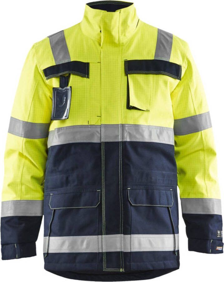 Blåkläder 4468-1530 Multinorm Winterparka Geel Marineblauw maat 4XL