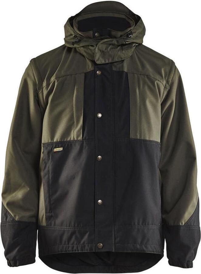 Blåkläder 4854-1977 Garden jas Ongevoerd Army Groen Zwart maat M