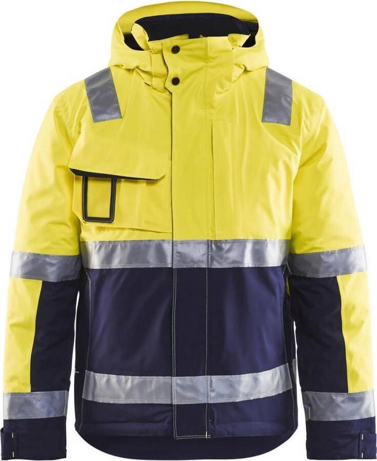 Blåkläder 4870-1987 Winterjas High Vis Geel Marineblauw maat XXS