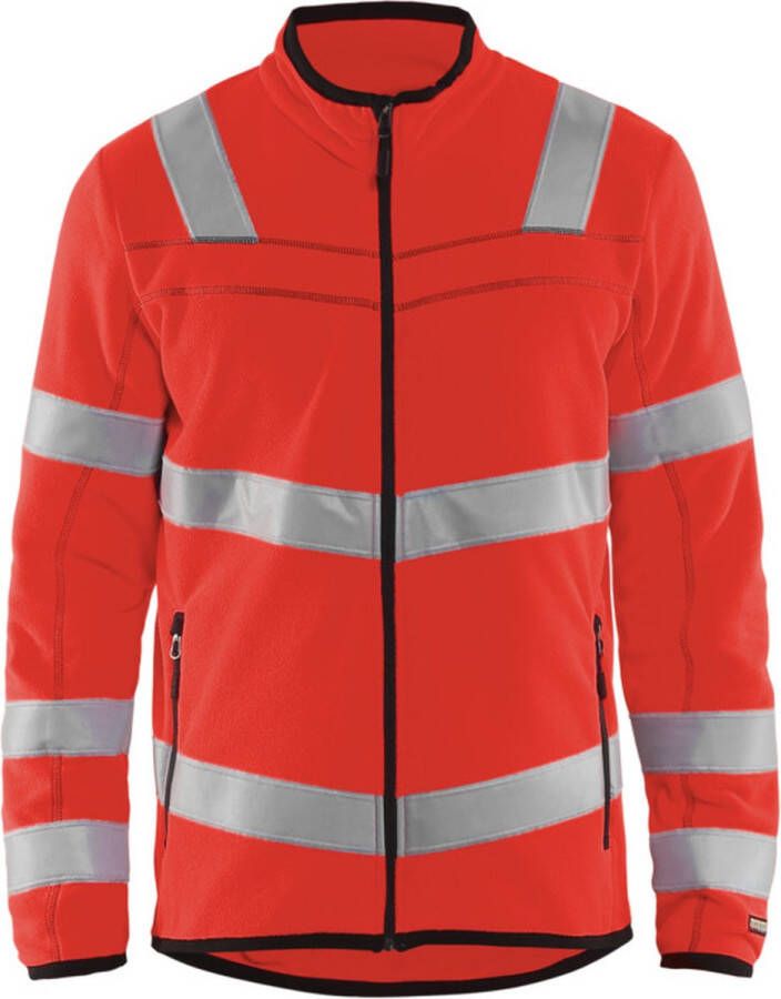 Blåkläder 4941-1010 Microfleecevest High Vis Fluor Rood maat XS