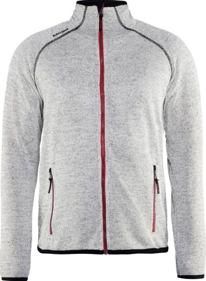 Blåkläder 4942-2117 Gebreid vest Grey melange Red maat L