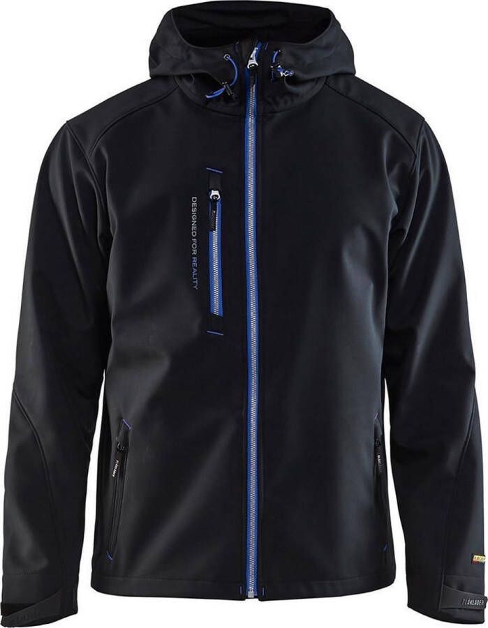 Blåkläder 4949-2517 Softshell Jack Zwart Korenlblauw maat 4XL