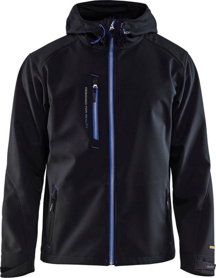 Blåkläder 4949-2517 Softshell Jack Zwart Korenlblauw maat XL