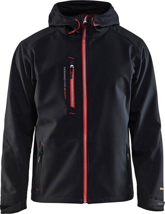 Blåkläder 4949-2517 Softshell Jack Zwart Rood maat L