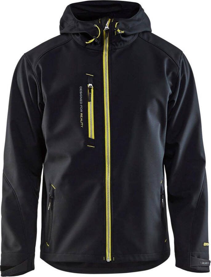 Blåkläder 4949 Softshell Jack – Zwart High Vis Geel 4XL