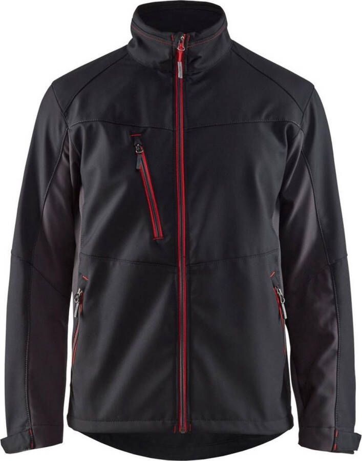 Blåkläder 4950-2516 Softshell Jack Zwart Rood maat L