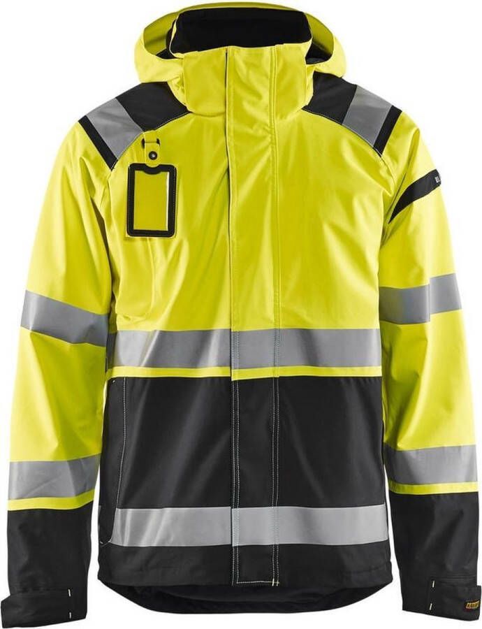 Blåkläder 4987-1987 Shell jack High Vis ongevoerd Geel Zwart maat 4XL