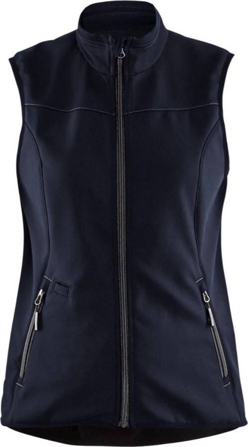 Blåkläder Blaklader 3851 Dames Softshell Bodywarmer Donkerblauw Zwart