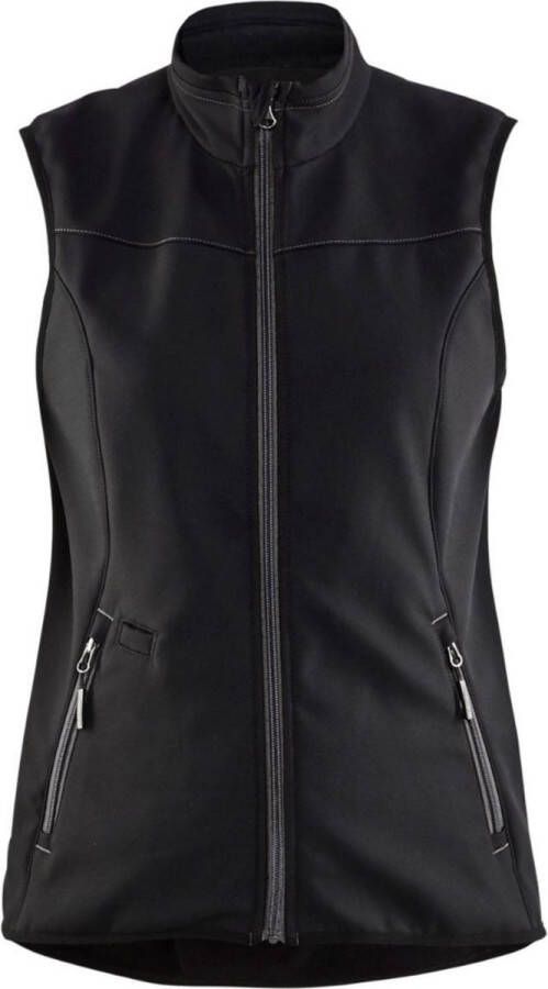 Blåkläder Blaklader 3851 Dames Softshell Bodywarmer Zwart Donkergrijs