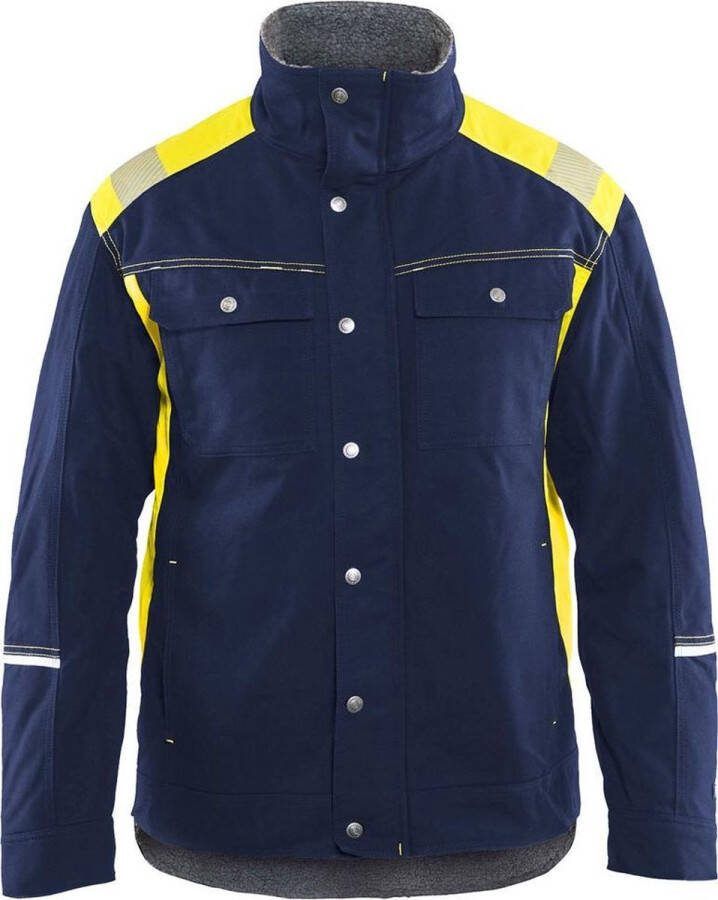 Blåkläder Blaklader 4915 Visible Winter Werkjas Marineblauw Geel