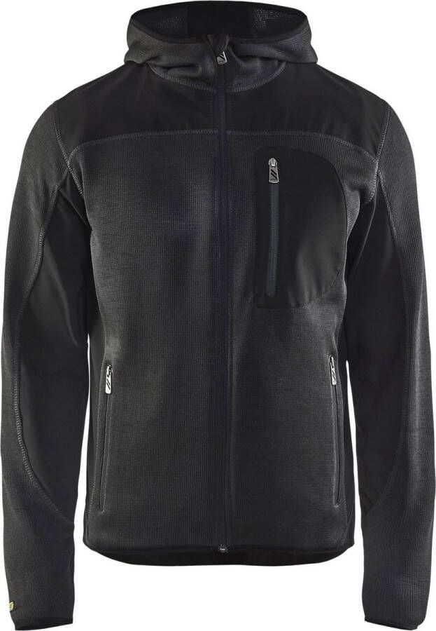 Blåkläder Blaklader 4930 Gebreide Werktrui met Softshell Rood Zwart