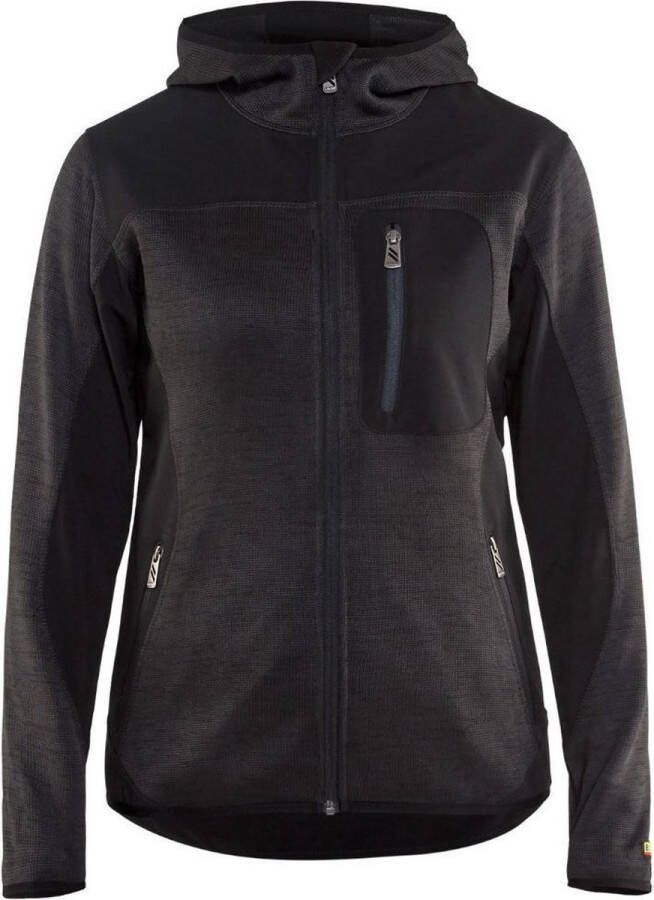 Blåkläder Blaklader 4931 Dames Vest met Softshell Donkergrijs Zwart XS