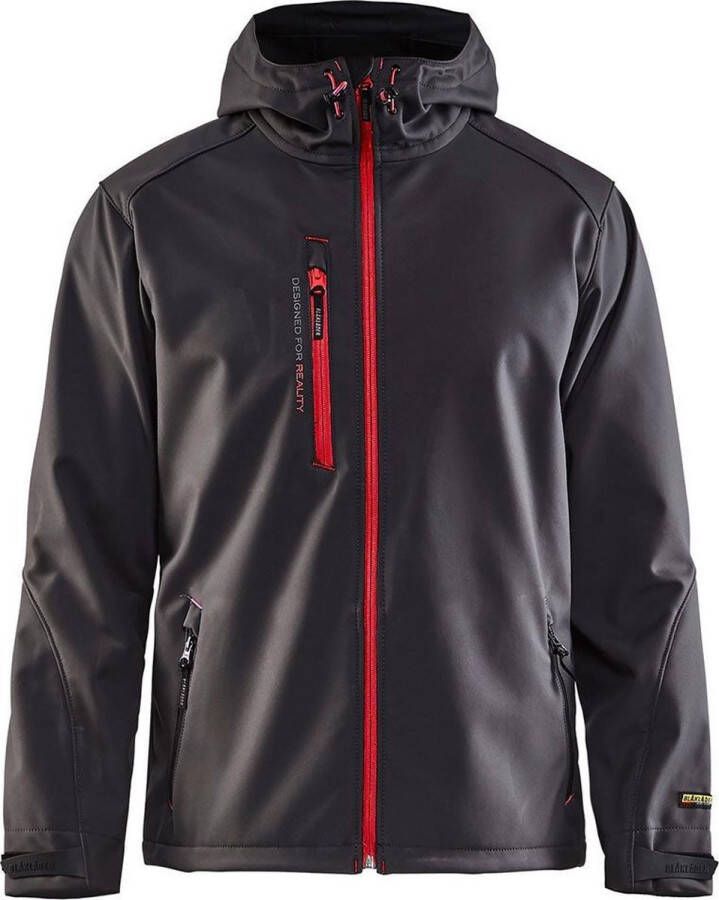 Blåkläder Blaklader 4949 Softshell Werkjas Donkergrijs Rood