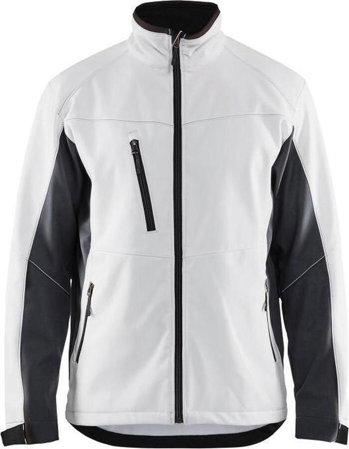 Blåkläder Blaklader 4950 Softshell Jack Wit Donkergrijs maat L