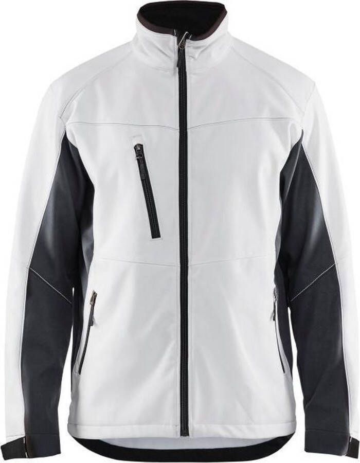 Blåkläder Blaklader 4950 Softshell Jack Wit Donkergrijs maat S