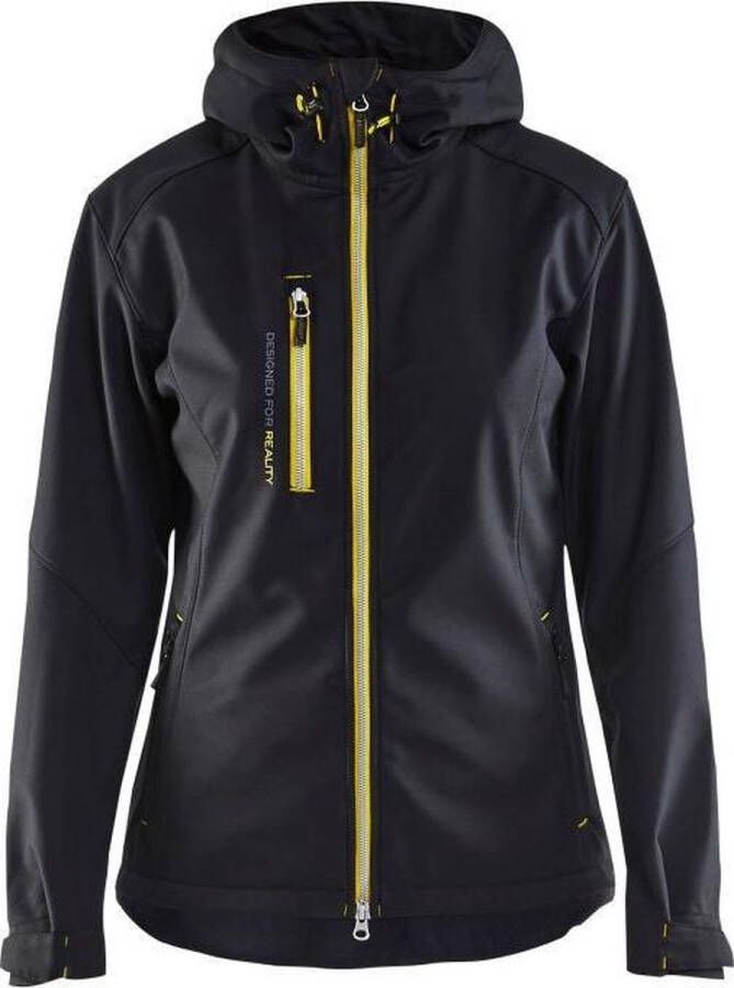 Blåkläder Blaklader Dames softshell jack 4919-2517 Vrouwen Zwart Geel XXL