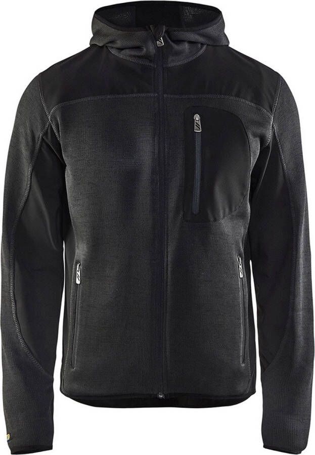 Blåkläder Blaklader Gebreid vest met softshell 4930-2117 Mannen Donkergrijs Zwart 3XL