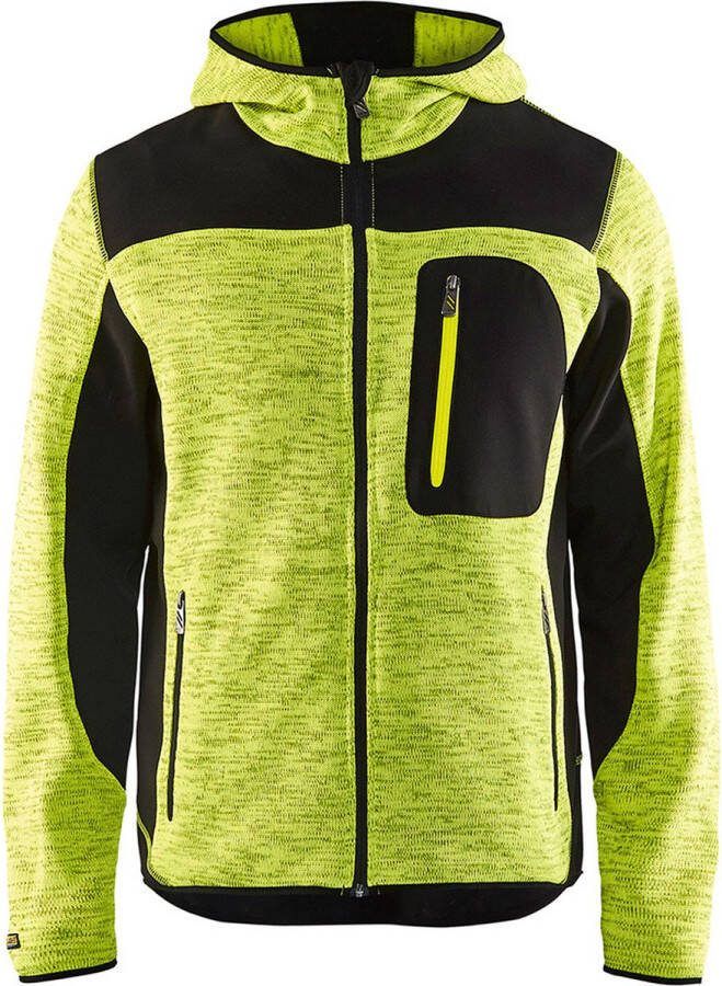 Blåkläder Blaklader Gebreid vest met softshell 4930-2117 Mannen Geel Zwart S