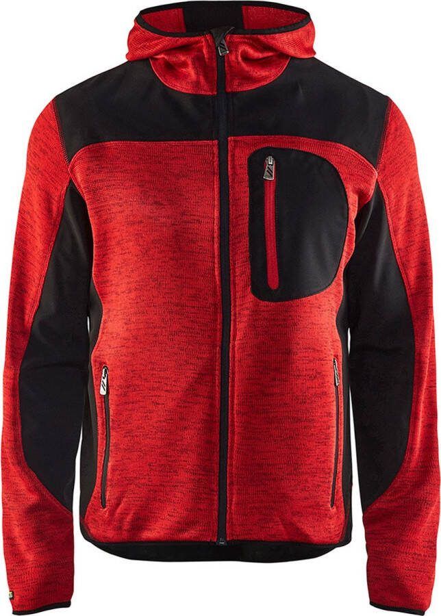 Blåkläder Blaklader Gebreid vest met softshell 4930-2117 Mannen Rood Zwart 3XL
