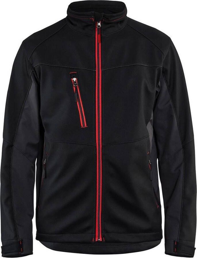 Blåkläder Blaklader Softshell Jack 4950-2516 Mannen Zwart Rood 3XL