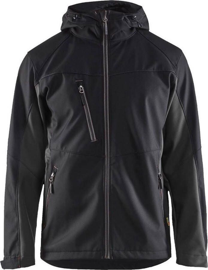 Blåkläder Blaklader Softshell jack met capuchon 4753-2516 Mannen Zwart Donkergrijs XXL