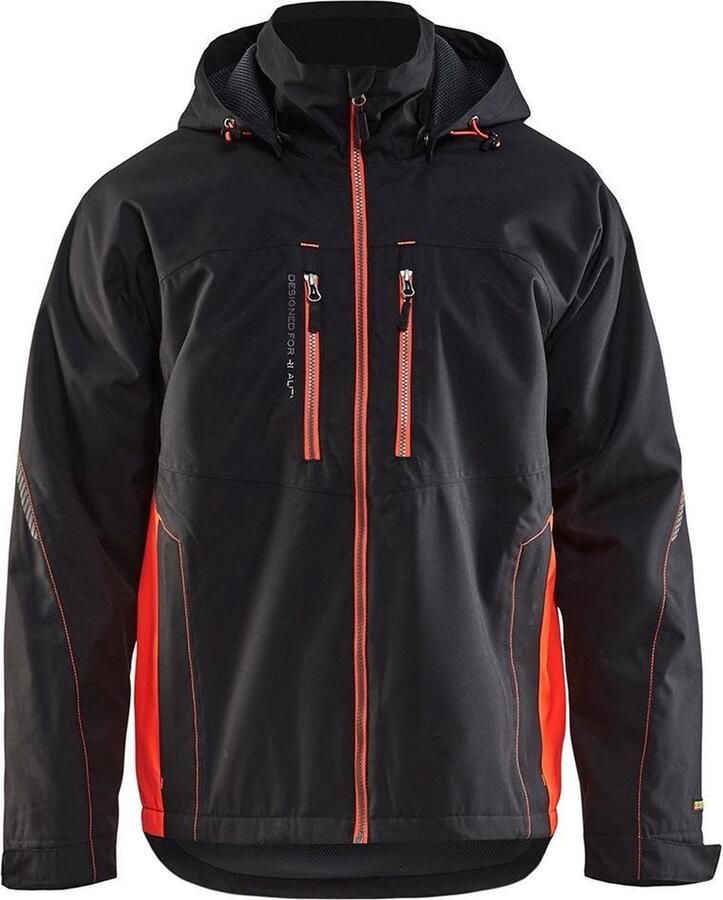 Blåkläder Blaklader Winterjas zwart fluo rood maat XXL