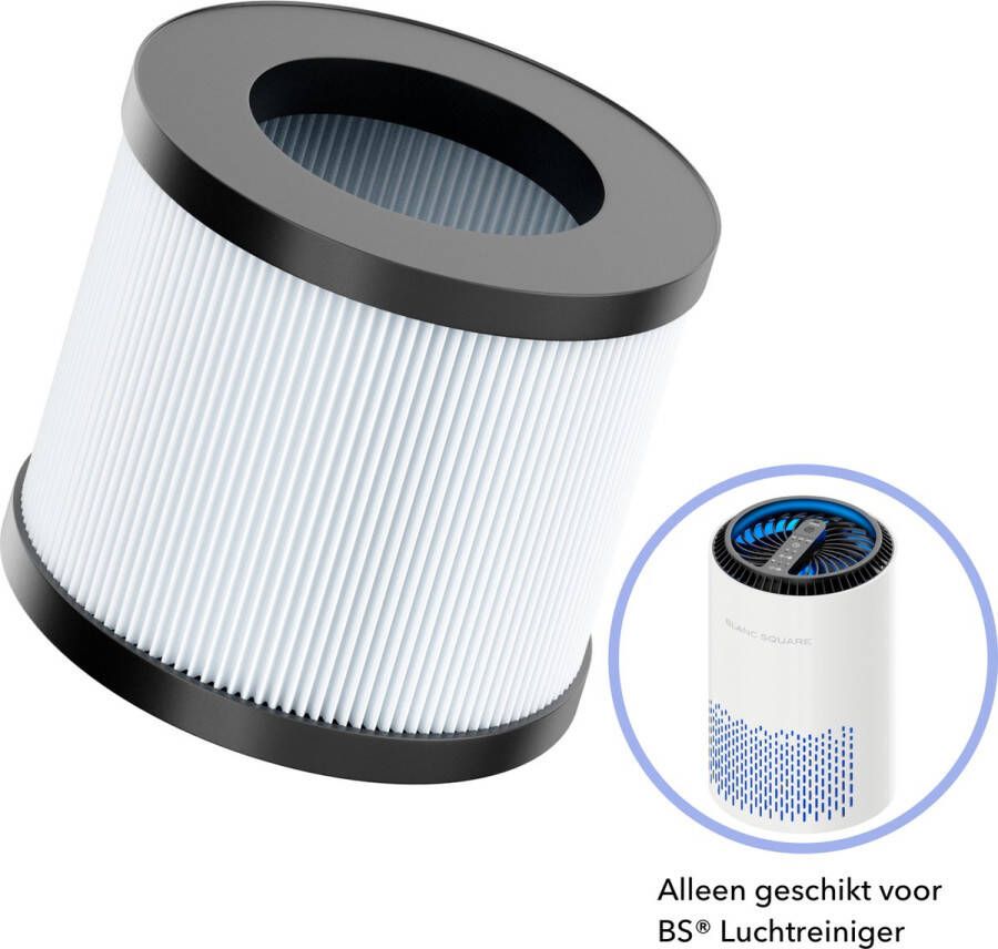 BLANC SQUARE Alleen geschikt voor BS Luchtreiniger HEPA 13 Luchtfilter 99% effectief tegen huisstofmijt hooikoorts allergie stof 3 Laags Air Purifier filter Koolstoffilter