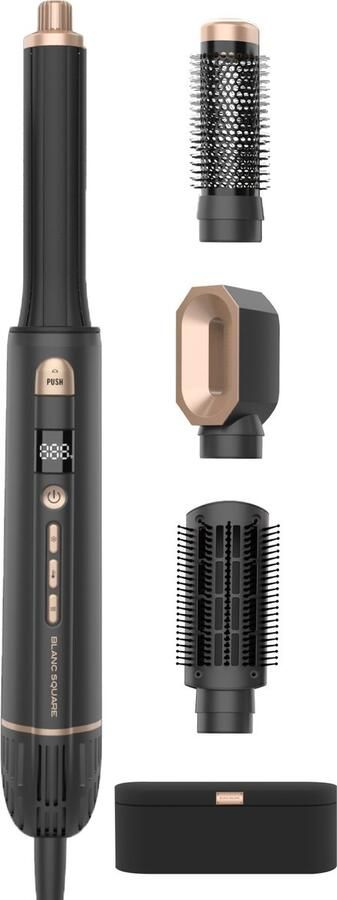 BLANC SQUARE BS Multistyler krultang 6-in-1 Multistyler Föhn Haarstyler Hairwrap Föhnborstel Haardroger Krulborstel en Stijlborstel Incl Krul Diffuser