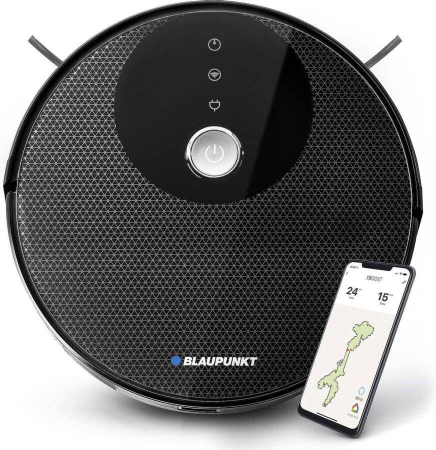 Blaupunkt Bluebot XBOOST BPK-VCBB1XB Robotstofzuiger met dweilfunctie Laadstation Turbo zuigfunctie