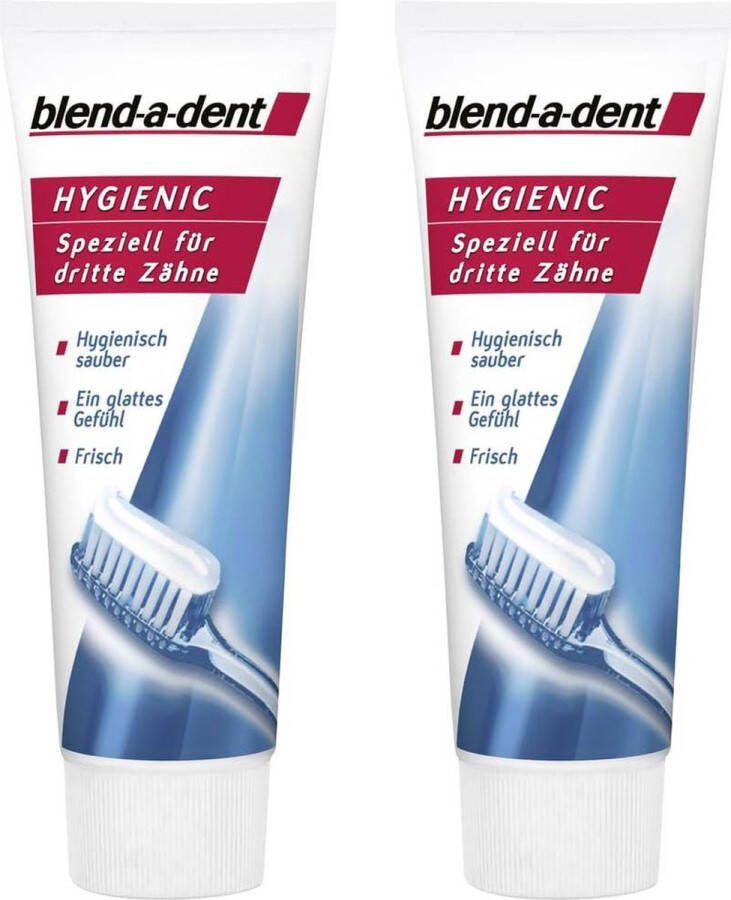 Blend a dent Blend-a-Dent Hygiënisch Tandpasta speciaal voor kunstgebitten – Voordeelset 2x 75 ml.!!