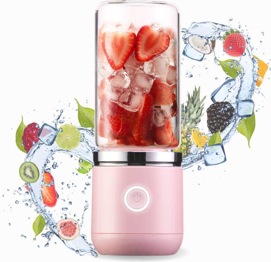 Blend In 2.0 Draagbare blender to go Smoothie blender Mini blender Smoothie maker Portable blender Smoothies & Shakes Draadloos & Draagbaar USB oplaadbaar Roze