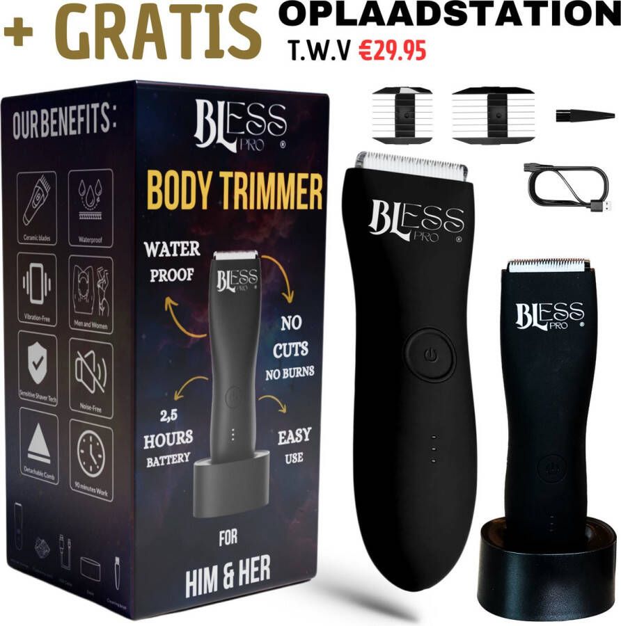 Bless Pro V5 Bodygroomer 4in1 Baardtrimmer Waterdicht & Krachtig Trimmen Zonder Pijn Unisex