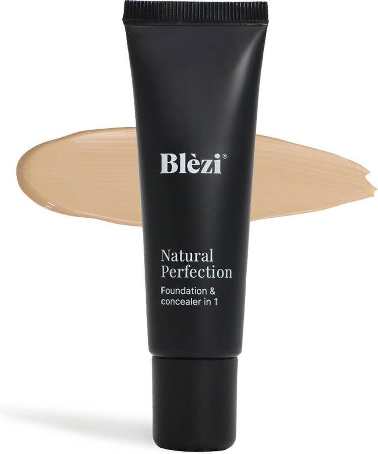 Blèzi Natural Perfection 03 Fair Hypoallergene foundation & concealer in één Herstelt hydrateert en egaliseert de huid