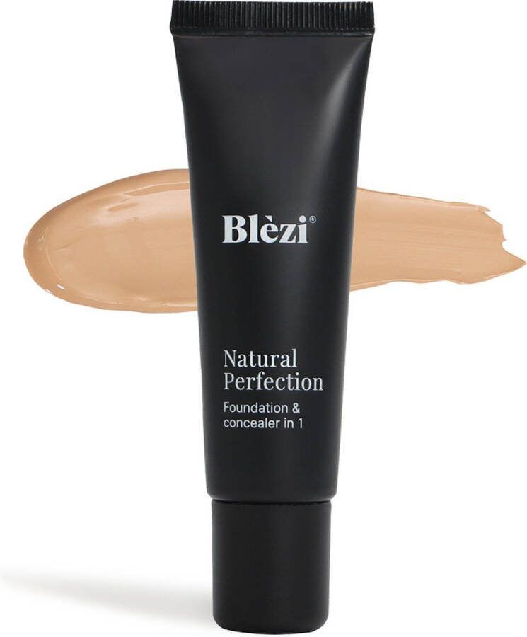 Blèzi Natural Perfection 05 Light Hypoallergene foundation & concealer in één Herstelt hydrateert en egaliseert de huid