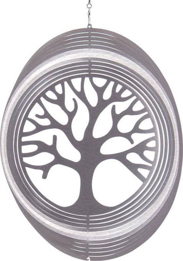 BlinQ Art Windspinner Levensboom RVS 177mm rond