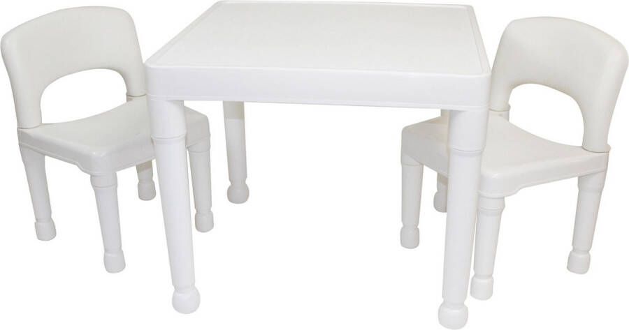 BlinQ Kindertafel en Stoeltjes Wit 2 stoelen Speeltafel
