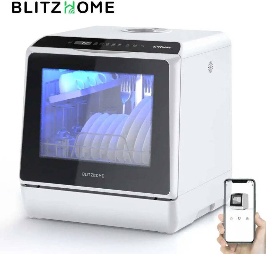 BlitzHome D&B Vaatwasser vrijstaand mini vaatwasser 51x48x52cm