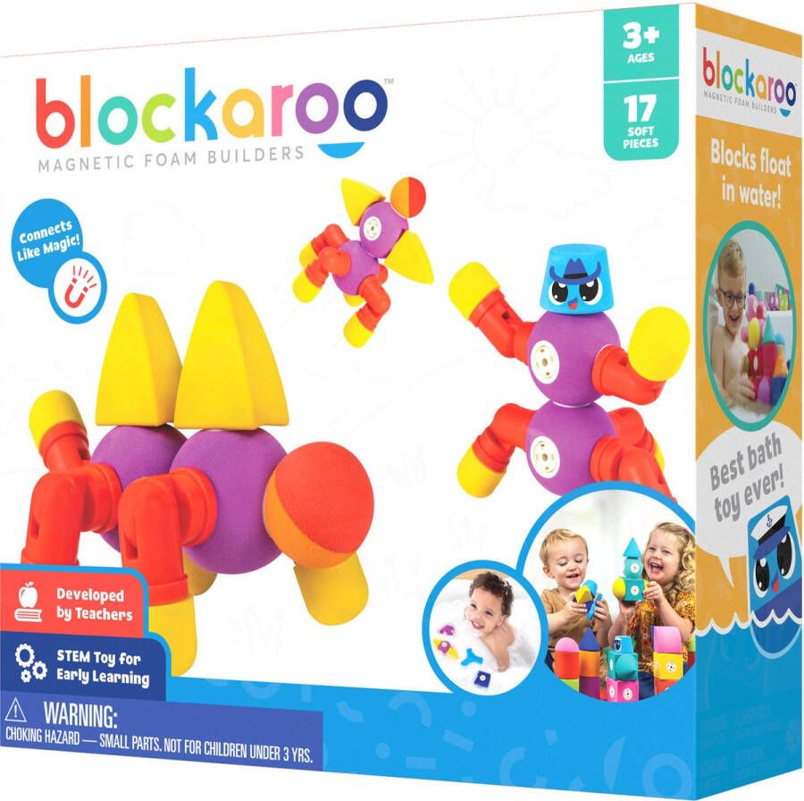 Blockaroo Critter box- zacht magnetisch speelgoed- magnetisch speelgoed-peuter speelgoed-speelgoed 3 jaar 4 jaar 5 jaar-speelgoed jongens en meisjes- badspeelgoed
