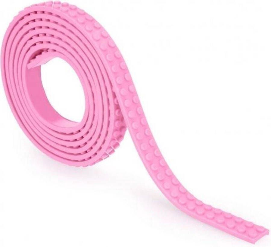 BlockTech Block Tech Bouwstenen tape Roze & Grijs 0 5 meter per stuk