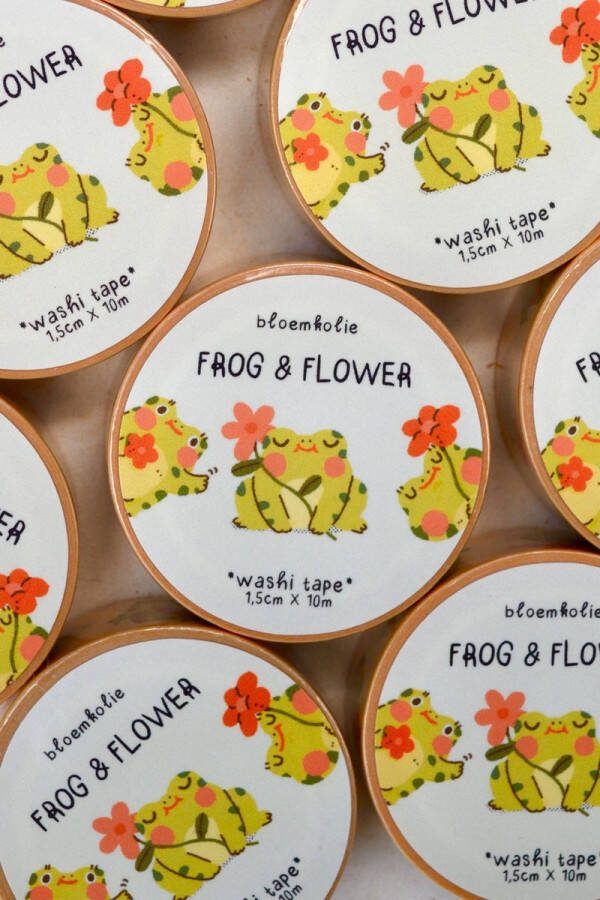 Bloemkolie Illustrations Bloemkolie Sinaasappel Washi Tape Orange Cute Kawaii Stationery Schattige Japanse plakband