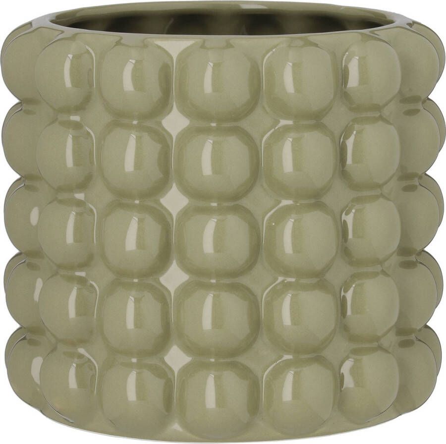 Blokker bloempot Bubble groen 16x14cm
