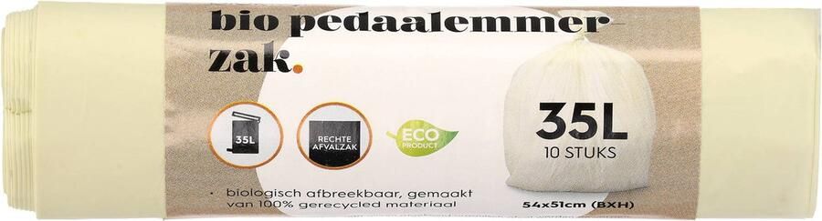 Blokker Pedaalemmerzak Bio Vuilniszak 35 Liter 10 Stuks