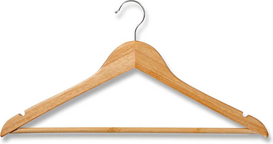 Blokker kledinghangers naturel hout S 6
