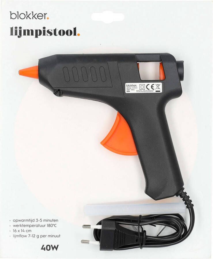 Blokker Lijmpistool 40W Zwart