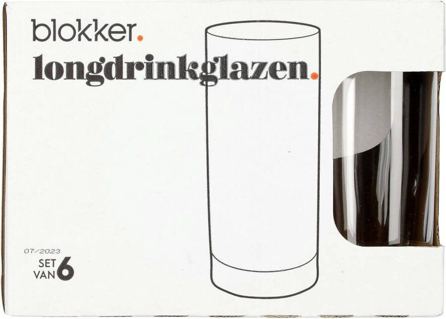 Blokker Longdrinkglazen 27cl 6 Stuks