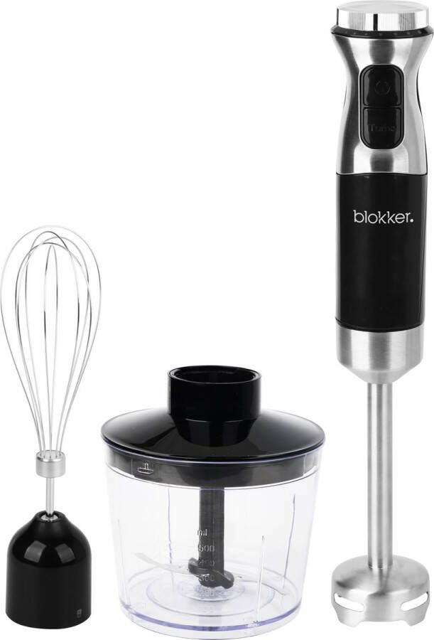 Blokker Staafmixer Set met Hakmolen RVS 1000W – Multifunctionele Hand Blender Elektrische Garde