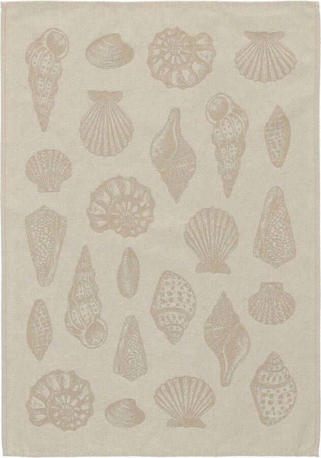 Blokker Theedoek Schelpen Beige