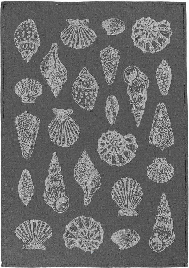 Blokker Theedoek Schelpen Zwart